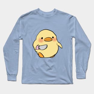 small chick with a knife meme Long Sleeve T-Shirt